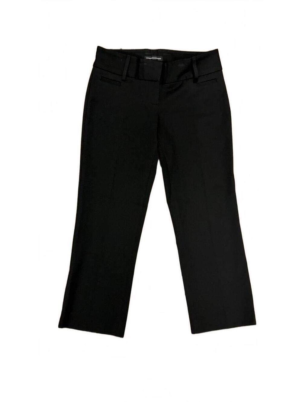 Express Design Studio Black Capri Dress Pants Size 00 Slim Fit Work Office